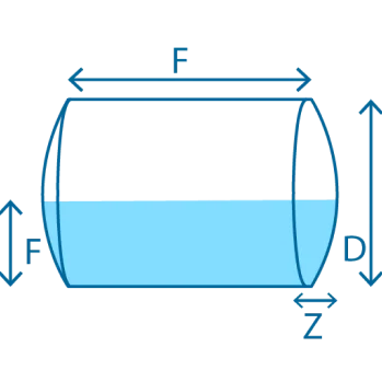 horizontal elliptical tank